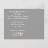 結婚式招待状と写真 インビテーションポストカード (裏面)