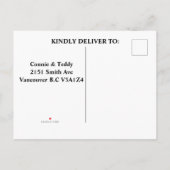 結婚式招待状と改造 インビテーションポストカード (裏面)