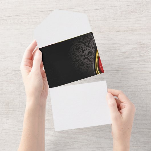 結婚式招待状と文房具 オールインワン招待状 (貼ってはがせる)