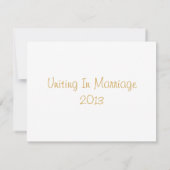 結婚式招待状と結婚のリングや輪-カスタム 招待状 (裏面)