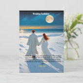 結婚式招待状にペテロの手紙3:8-9を掲載 招待状 (スタンド正面)