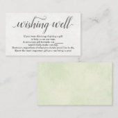 結婚式招待状のための水彩の願い井戸 エンクロージャーカード (正面/裏面)