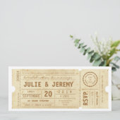 結婚式招待状のチケット 招待状 (スタンド正面)