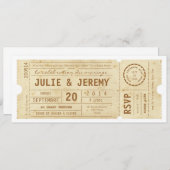 結婚式招待状のチケット 招待状 (正面/裏面)