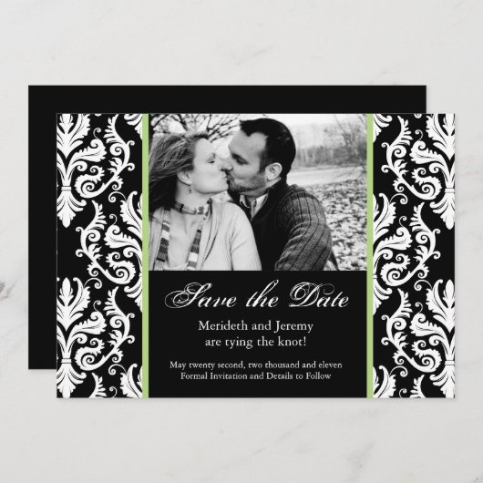 結婚式招待状のテンプレート セーブザデート (正面/裏面)