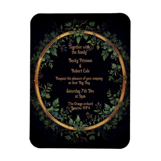 結婚式招待状のパーソナライズ マグネット (縦)