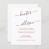 結婚式招待状のフライヤー (正面/裏面)