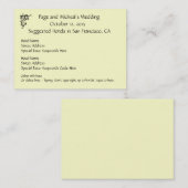 結婚式招待状のホテルの予約の提案 名刺 (正面/裏面)