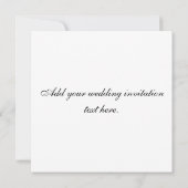 結婚式招待状のモノグラム名Damask 招待状 (裏面)