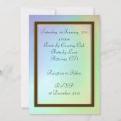 結婚式招待状の乳白色の虹 招待状 (裏面)