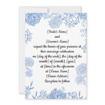 結婚式招待状の前後をカスタマイズ可能