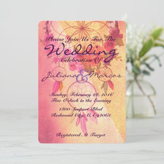 結婚式招待状の夢 招待状 (スタンド正面)