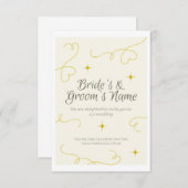 結婚式招待状の宇宙書が十分なf 招待状 (正面/裏面)