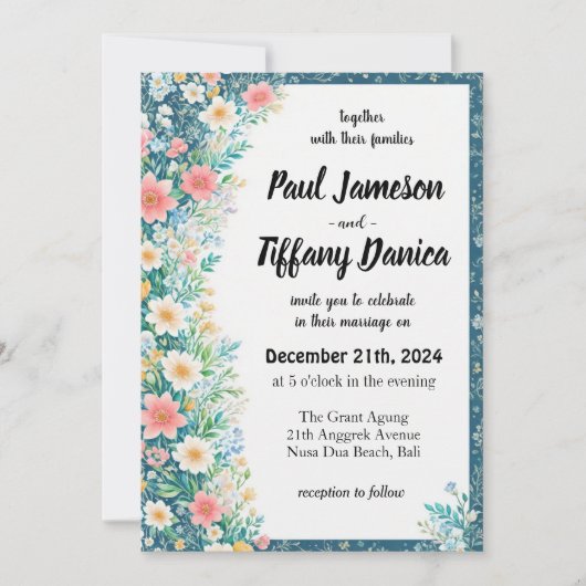 結婚式招待状の準備 招待状 (正面)