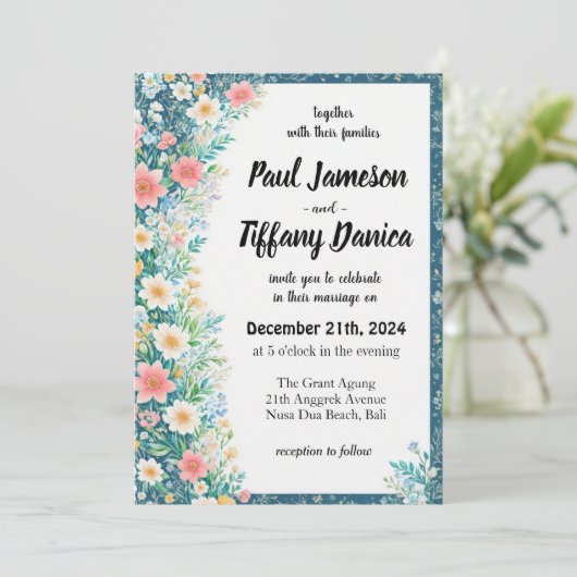 結婚式招待状の準備 招待状 (スタンド正面)