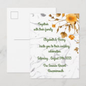 結婚式招待状の発表ポストカードです 案内ポストカード (正面/裏面)