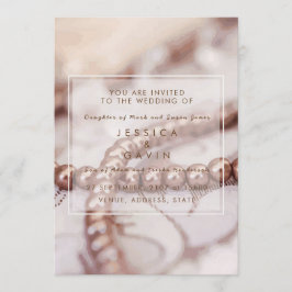 結婚式招待状の真珠 招待状