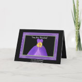 結婚式招待状の紫色のガウンがある義理の姉妹 招待状 (裏面)