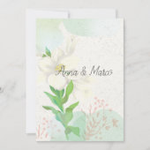 結婚式招待状の繊細な花 招待状 (正面)