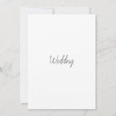 結婚式招待状の繊細な花 招待状 (裏面)