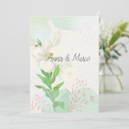 結婚式招待状の繊細な花 招待状