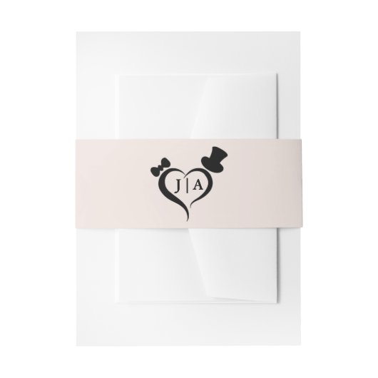 結婚式招待状の腹帯 招待状ベリーバンド (正面例)