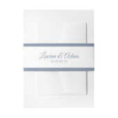 結婚式招待状の覆い|の基本的なボーダー挨りだらけの青 招待状ベリーバンド (正面例)