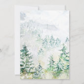 結婚式招待状の雪の多い冬松の森 招待状 (裏面)