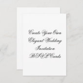 結婚式招待状のRSVPカードが独自の 招待状 (正面/裏面)