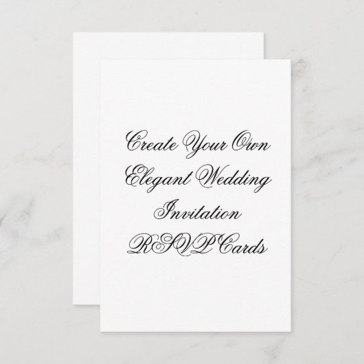 結婚式招待状のRSVPカードが独自の 招待状 (正面/裏面)