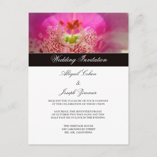 結婚式招待状はがき インビテーションポストカード (正面)