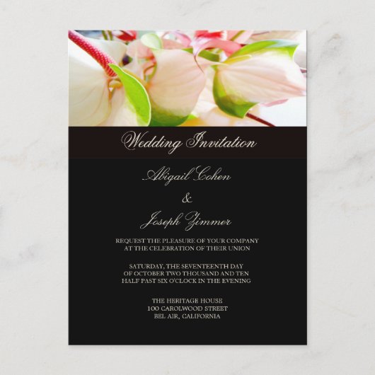 結婚式招待状はがき インビテーションポストカード (正面)