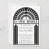 結婚式招待状はっきりしたアールデコスタイル 招待状 (正面)