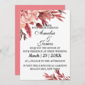 結婚式招待状はシンプル美しい。 招待状 (正面/裏面)