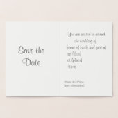 結婚式招待状は開花のヴィンテージの線画に上がりました 箔カード (内部)