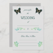 結婚式招待状を埋め空白のる 招待状 (正面/裏面)