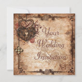 結婚式招待状を締め、調整して下さい 招待状 (正面)