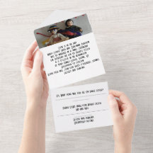 結婚式招待状を1つにまとめる