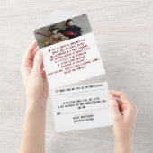 結婚式招待状を1つにまとめる オールインワン招待状 (貼ってはがせる)