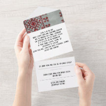 結婚式招待状を1つにまとめる