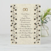 結婚式招待状アイビーハート縁ど 招待状 (スタンド正面)