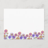 結婚式招待状アクアブルー&ライムスワーズ インビテーションポストカード (裏面)