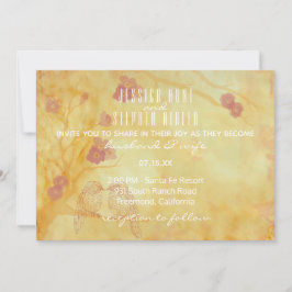 結婚式招待状アジア影響黄金 招待状