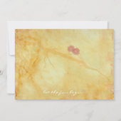 結婚式招待状アジア影響黄金 招待状 (裏面)