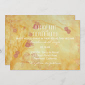 結婚式招待状アジア影響黄金 招待状 (正面/裏面)