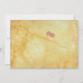 結婚式招待状アジア影響黄金 招待状 (裏面)