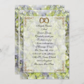 結婚式招待状アジサイとレース 招待状 (正面/裏面)