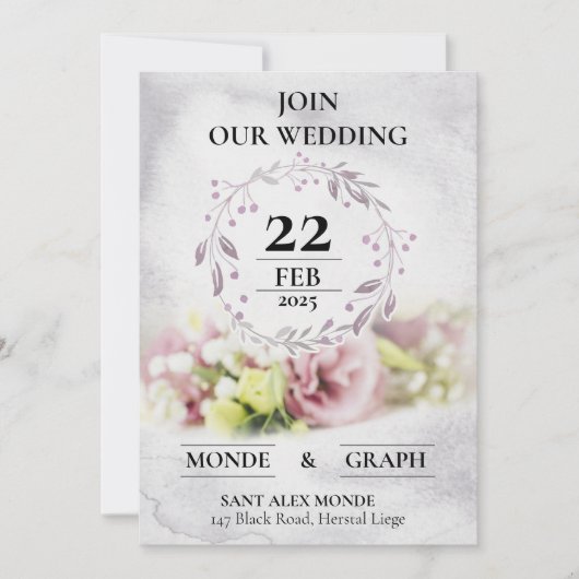 結婚式招待状アート 招待状 (正面)