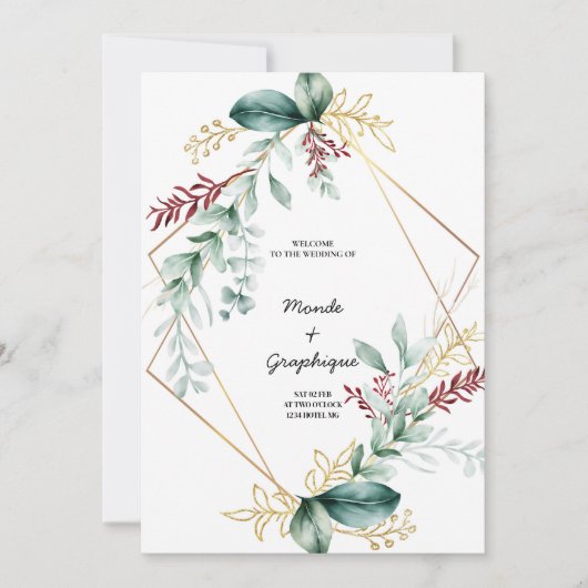 結婚式招待状アート 招待状 (正面)