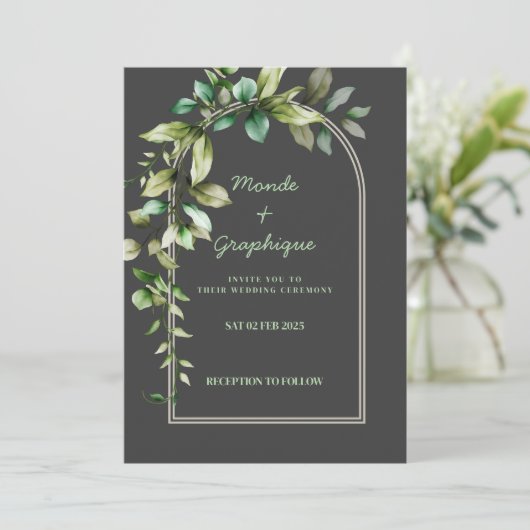 結婚式招待状アート 招待状 (スタンド正面)